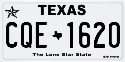 TX license plate CQE1620