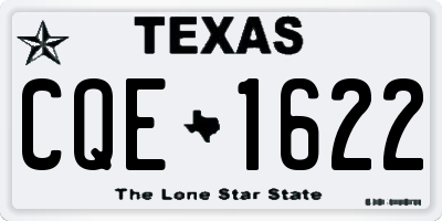 TX license plate CQE1622