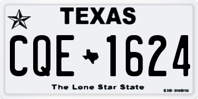 TX license plate CQE1624