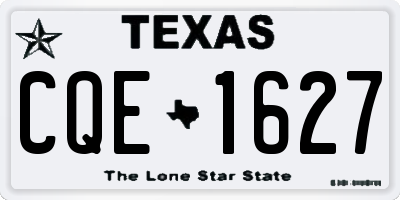 TX license plate CQE1627