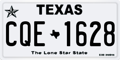 TX license plate CQE1628