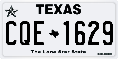 TX license plate CQE1629