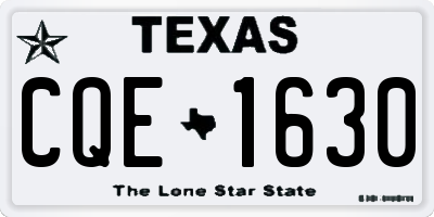 TX license plate CQE1630