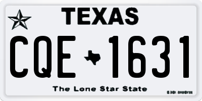 TX license plate CQE1631