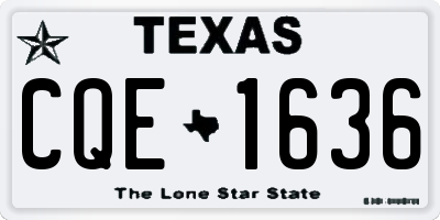 TX license plate CQE1636