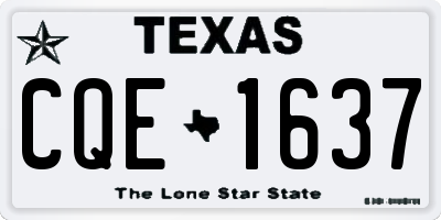 TX license plate CQE1637