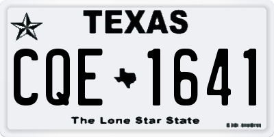 TX license plate CQE1641