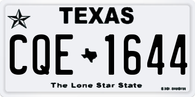 TX license plate CQE1644