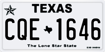 TX license plate CQE1646