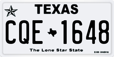 TX license plate CQE1648