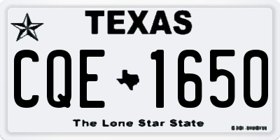 TX license plate CQE1650