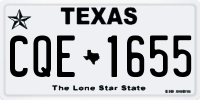 TX license plate CQE1655