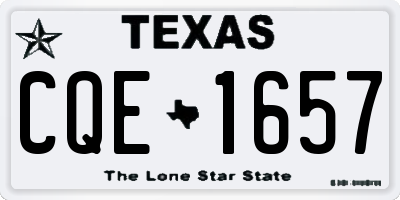 TX license plate CQE1657