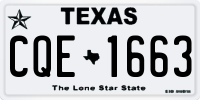 TX license plate CQE1663