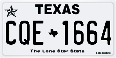 TX license plate CQE1664