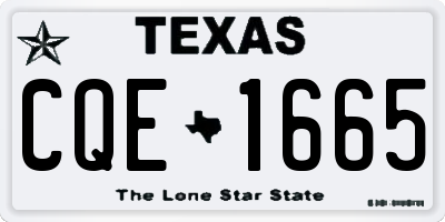 TX license plate CQE1665