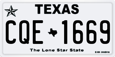 TX license plate CQE1669