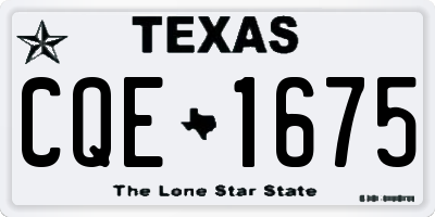 TX license plate CQE1675