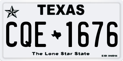 TX license plate CQE1676