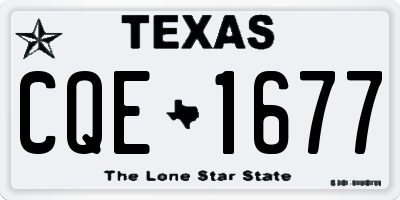 TX license plate CQE1677