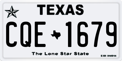 TX license plate CQE1679