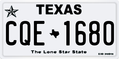 TX license plate CQE1680