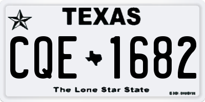 TX license plate CQE1682