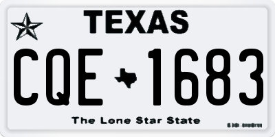 TX license plate CQE1683
