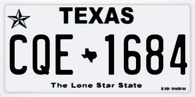 TX license plate CQE1684