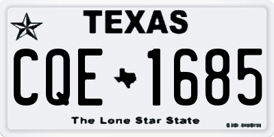 TX license plate CQE1685