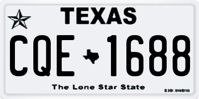 TX license plate CQE1688