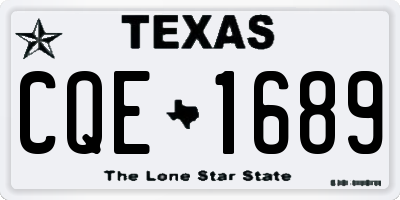 TX license plate CQE1689