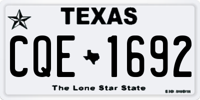 TX license plate CQE1692