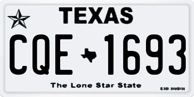 TX license plate CQE1693