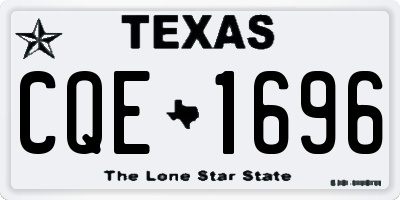 TX license plate CQE1696
