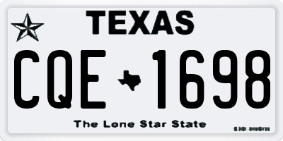 TX license plate CQE1698