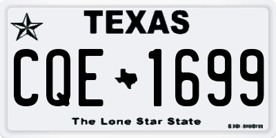 TX license plate CQE1699