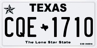 TX license plate CQE1710