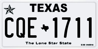 TX license plate CQE1711