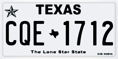 TX license plate CQE1712