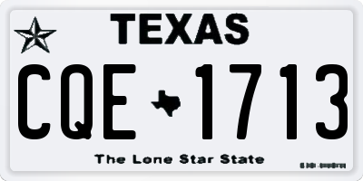 TX license plate CQE1713