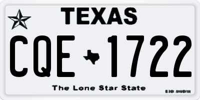 TX license plate CQE1722