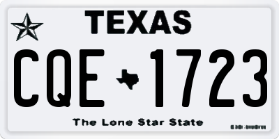 TX license plate CQE1723