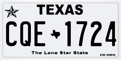 TX license plate CQE1724