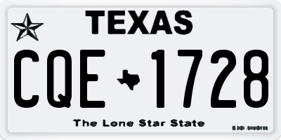 TX license plate CQE1728