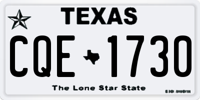 TX license plate CQE1730