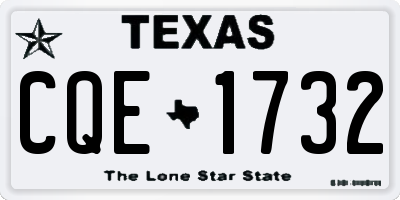 TX license plate CQE1732