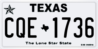 TX license plate CQE1736