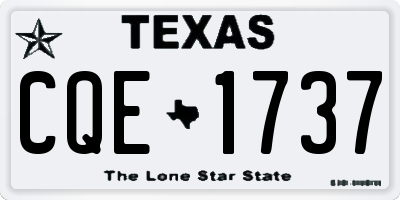 TX license plate CQE1737