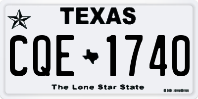 TX license plate CQE1740